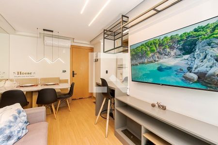 Sala de apartamento à venda com 2 quartos, 80m² em Mossunguê, Curitiba