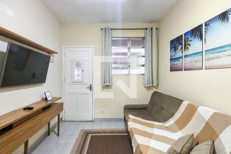Sala de apartamento para alugar com 1 quarto, 39m² em Boqueirão, Praia Grande