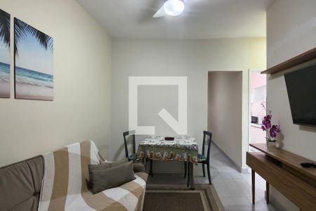 Sala de apartamento para alugar com 1 quarto, 39m² em Boqueirão, Praia Grande