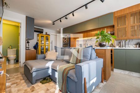 Sala/Cozinha de apartamento para alugar com 1 quarto, 50m² em Vila Anglo Brasileira, São Paulo