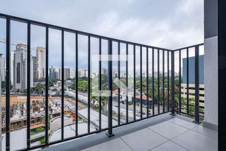 Sala/Cozinha - Varanda de apartamento para alugar com 1 quarto, 27m² em Pinheiros, São Paulo