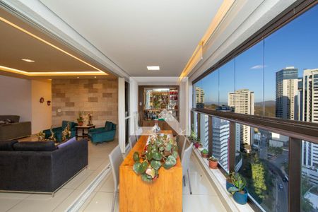 Varanda da Sala de apartamento à venda com 4 quartos, 166m² em Vila da Serra, Nova Lima