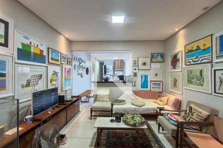 Sala de casa de condomínio para alugar com 2 quartos, 74m² em Maracanã, Praia Grande