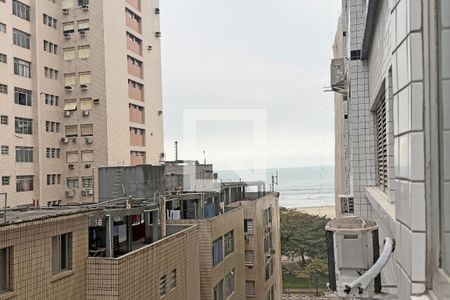 Vista da Sala e Quarto de apartamento para alugar com 1 quarto, 55m² em José Menino, Santos
