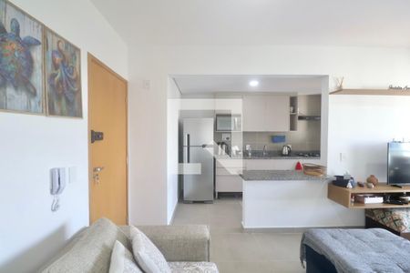 Sala de apartamento para alugar com 1 quarto, 56m² em Balneario Cidade Atlantica, Guarujá