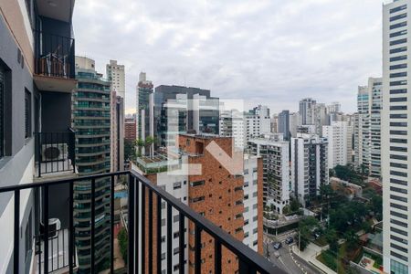 Sala - Vista de apartamento para alugar com 1 quarto, 27m² em Campo Belo, São Paulo