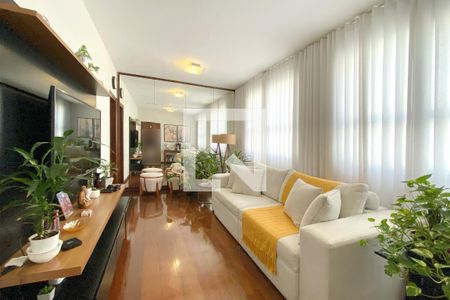 Sala de apartamento à venda com 3 quartos, 120m² em Colégio Batista, Belo Horizonte