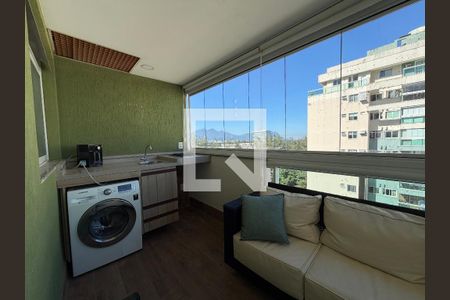 Sala - Varanda de apartamento para alugar com 1 quarto, 65m² em Recreio dos Bandeirantes, Rio de Janeiro