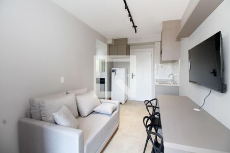 Sala e Cozinha de kitnet/studio para alugar com 1 quarto, 28m² em Pinheiros, São Paulo