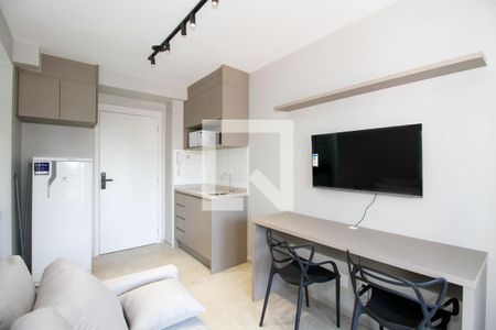 Sala e Cozinha de kitnet/studio para alugar com 1 quarto, 28m² em Pinheiros, São Paulo