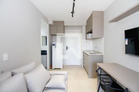 Sala e Cozinha de kitnet/studio para alugar com 1 quarto, 28m² em Pinheiros, São Paulo