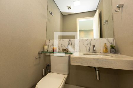 Lavabo da Sala de TV de apartamento à venda com 1 quarto, 57m² em Vila da Serra, Nova Lima
