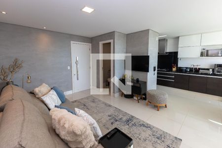 Sala de TV de apartamento à venda com 1 quarto, 57m² em Vila da Serra, Nova Lima