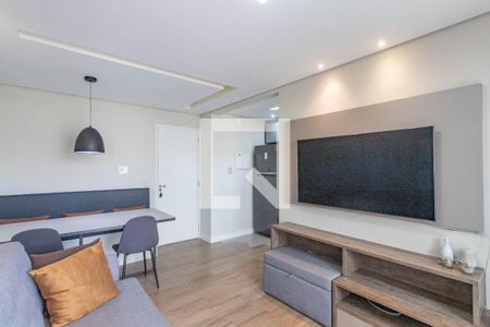 Sala  de apartamento à venda com 1 quarto, 77m² em Centro, Diadema