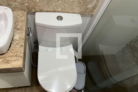 Banheiro da Suíte de apartamento para alugar com 1 quarto, 40m² em Gonzaga, Santos