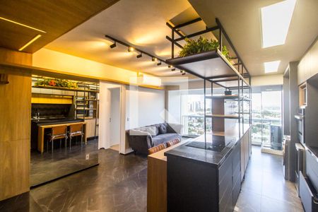 Sala  de apartamento para alugar com 2 quartos, 70m² em Empresarial 18 do Forte, Barueri