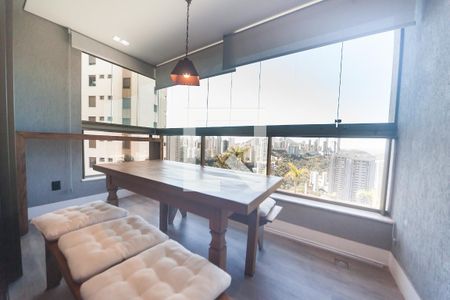 Varanda da Sala de apartamento à venda com 2 quartos, 92m² em Vila Castela, Nova Lima