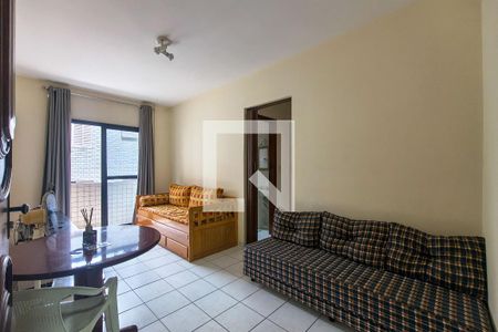 Sala de apartamento para alugar com 1 quarto, 50m² em Canto do Forte, Praia Grande