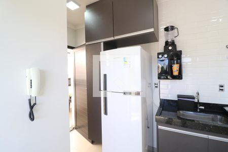 Cozinha de apartamento para alugar com 1 quarto, 28m² em Santa Mônica, Uberlândia