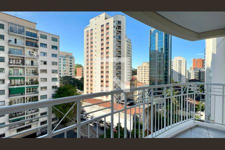 Varanda da sala de apartamento para alugar com 2 quartos, 51m² em Pinheiros, São Paulo