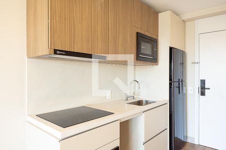 Sala/Cozinha de apartamento para alugar com 1 quarto, 41m² em Indianópolis, São Paulo