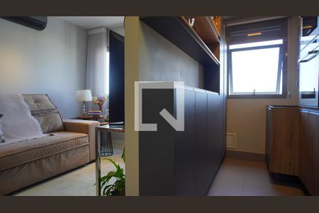Cozinha e sala de apartamento para alugar com 1 quarto, 58m² em Bela Vista, Porto Alegre