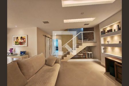 Sala de casa de condomínio à venda com 5 quartos, 403m² em Barra da Tijuca, Rio de Janeiro