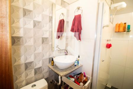 Banheiro da Suíte de kitnet/studio para alugar com 1 quarto, 30m² em Alto Caiçaras, Belo Horizonte