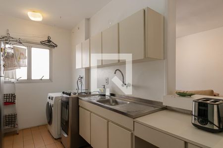 Cozinha e Área de Serviço de apartamento à venda com 1 quarto, 43m² em Moema, São Paulo