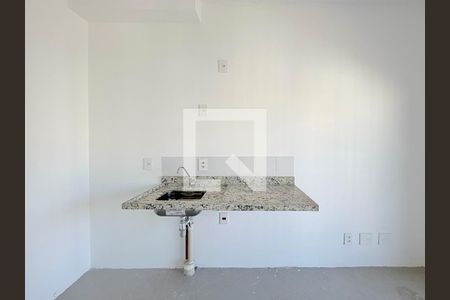 Cozinha  de kitnet/studio à venda com 1 quarto, 28m² em Brooklin, São Paulo