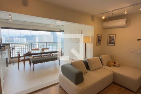 Sala de apartamento à venda com 3 quartos, 108m² em Jardim Caravelas, São Paulo