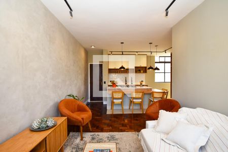sala de estar de apartamento à venda com 2 quartos, 81m² em Pinheiros, São Paulo