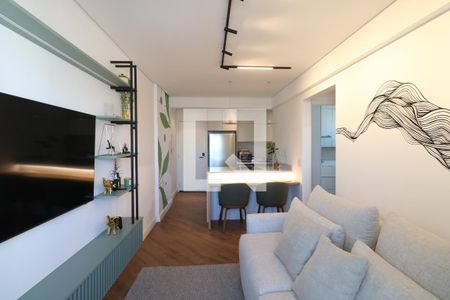 Sala de apartamento para alugar com 1 quarto, 44m² em Santa Paula, São Caetano do Sul