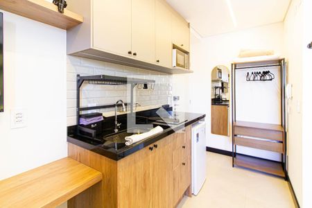 Cozinha de kitnet/studio à venda com 1 quarto, 20m² em Lapa, São Paulo