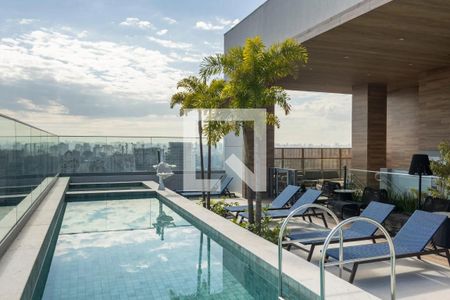 Piscina de kitnet/studio para alugar com 1 quarto, 26m² em Campo Belo, São Paulo