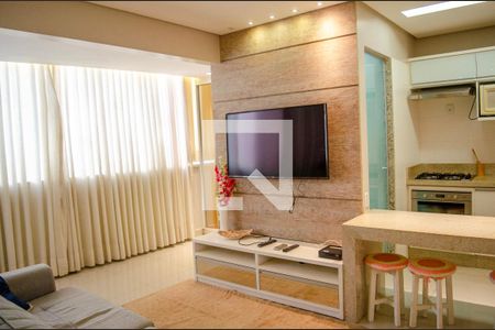 Sala de apartamento à venda com 2 quartos, 55m² em Jardim Goiás, Goiânia