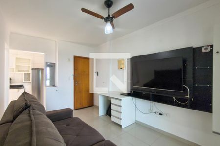 Sala de apartamento para alugar com 1 quarto, 59m² em Canto do Forte, Praia Grande