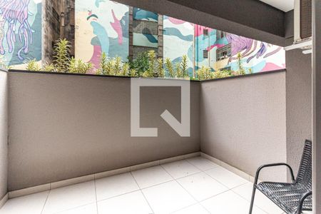 Varanda do Studio de kitnet/studio para alugar com 1 quarto, 28m² em República, São Paulo