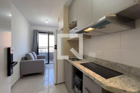 Sala e cozinha de apartamento para alugar com 1 quarto, 27m² em Ipiranga, São Paulo