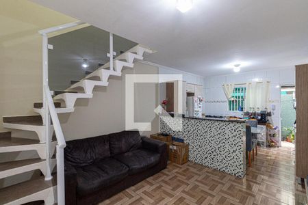 Sala e Cozinha  de casa de condomínio à venda com 2 quartos, 52m² em Vila Nova Curuca, São Paulo