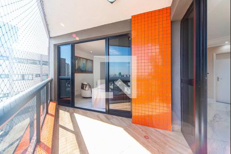 Varanda da Sala de apartamento à venda com 4 quartos, 178m² em Vila Valparaíso, Santo André
