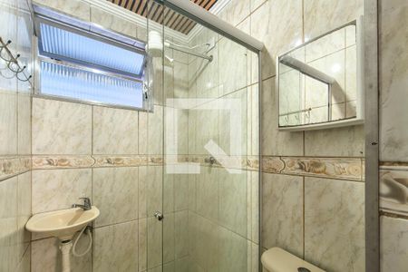 Banheiro da Suíte de apartamento para alugar com 1 quarto, 40m² em Vila Caiçara, Praia Grande