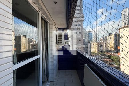 Varanda da Sala de apartamento para alugar com 1 quarto, 90m² em Gonzaga, Santos