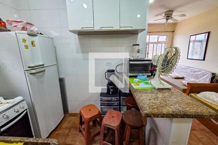 Cozinha de apartamento para alugar com 1 quarto, 47m² em Nova Mirim, Praia Grande