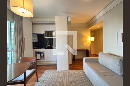 Sala/Cozinha de apartamento à venda com 1 quarto, 40m² em Vila Olímpia, São Paulo