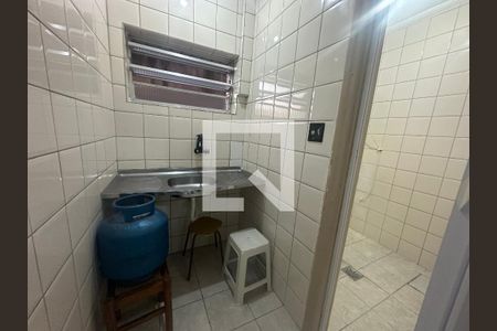 Cozinha de apartamento para alugar com 1 quarto, 29m² em Centro, São Vicente