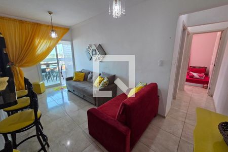 Sala de apartamento para alugar com 2 quartos, 67m² em Guilhermina, Praia Grande