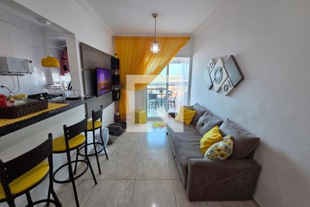 Sala de apartamento para alugar com 2 quartos, 67m² em Guilhermina, Praia Grande