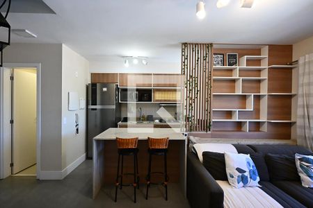 Sala de apartamento para alugar com 1 quarto, 90m² em Morumbi, São Paulo
