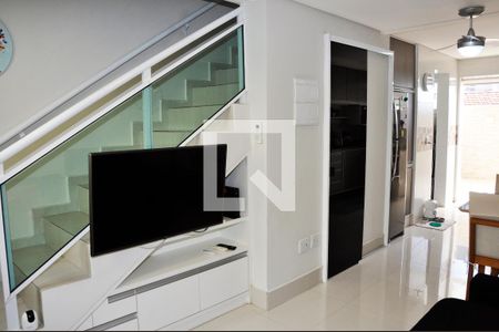 Detalhe - Sala e Sala de Jantar de casa de condomínio à venda com 2 quartos, 89m² em Vila Mangalot, São Paulo